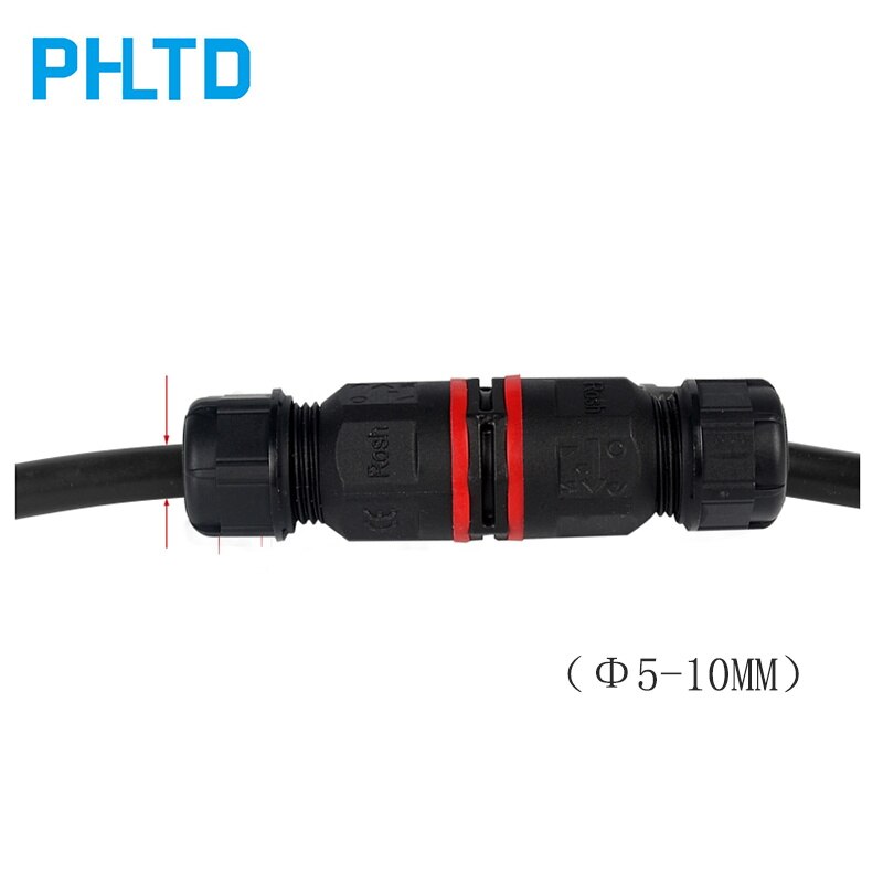 IP68 waterproof connector I shape 2 pin 3 pin 4 pin 250V 30A wire straight connector quick wiring waterproof connector outdoor