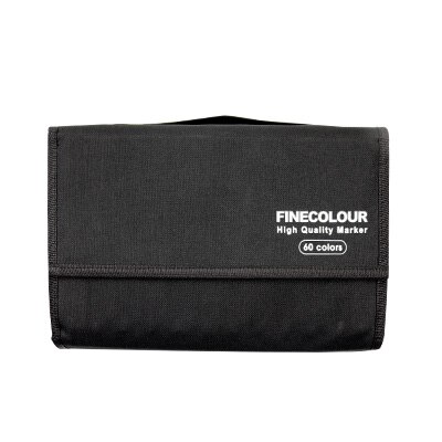 Finecolour Marker stift Lagerung Tasche Multifunktions Falten Kuli Tasche Große Kapazität Marker Stift Vorhang Kunst Liefert schwarz: 60 Kuli Packungen