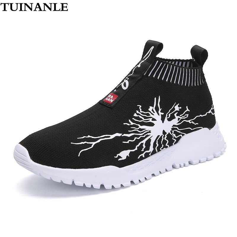 Tuinanle high top sneakers høst kvinner sko ankelsokk menn sneaker casual hvite sko str 11 zapatillas mujer
