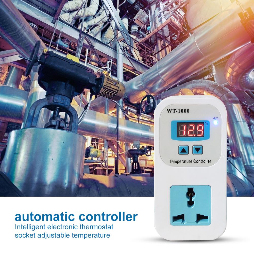 WT-1000 Intelligent Electronic Thermostat Socket Adjustable Temperature Socket Suitable for Household Freezer Water Tank