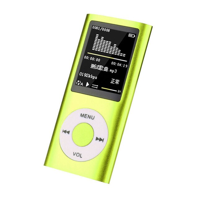 Lecteur MP4 MP3, Module Audio, baladeur Radio FM avec écouteurs pour lecteur de musique, affichage en plusieurs langues: green