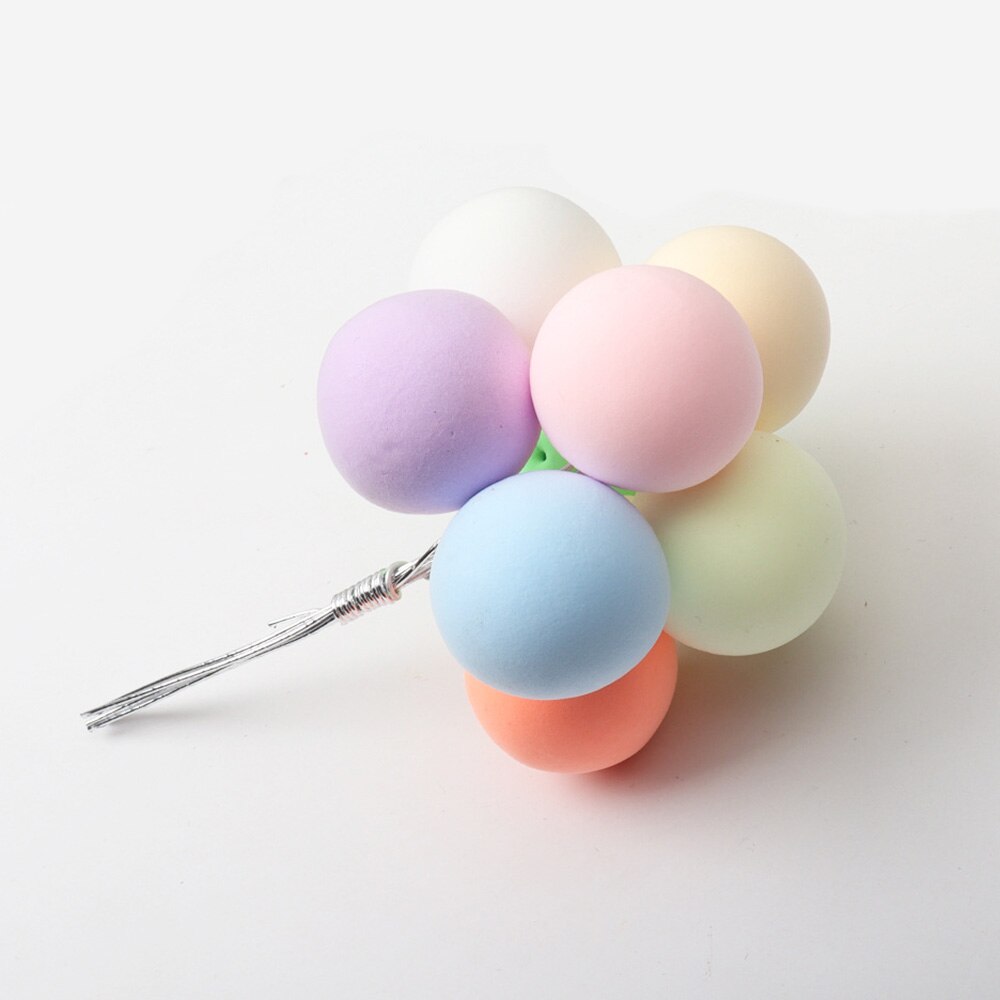 8 stk/bunke blandede fargeballonger leirkaketopperballer kakedekor bryllup bursdagsfest babyshower-gave dessertdekorasjoner