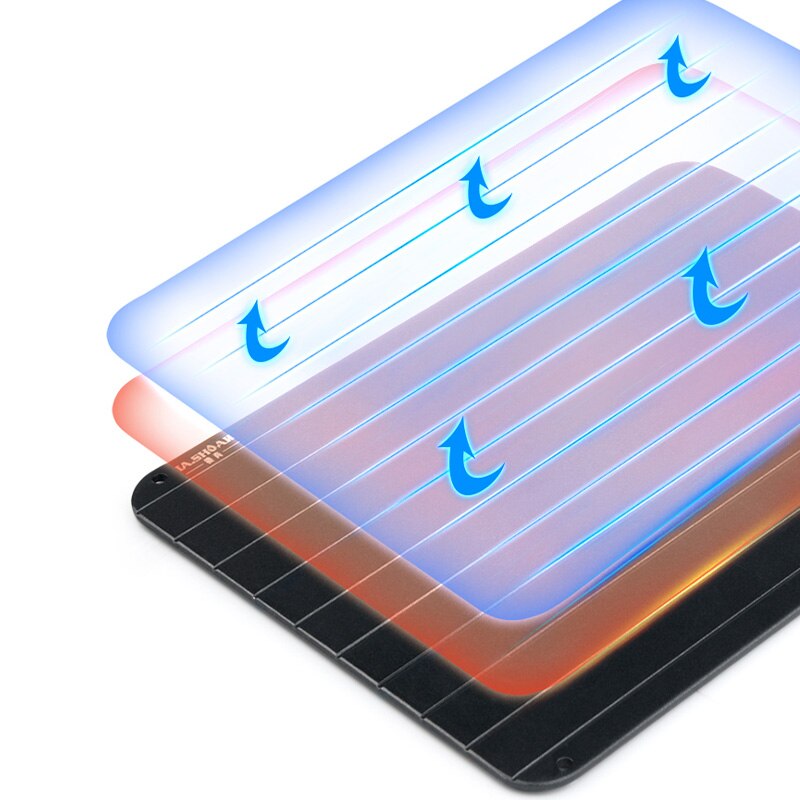 Hurtig optøning bakke tø mad kød tø frugt hurtig optøning skærebræt optøning plade bord bakke køkken gadget værktøj