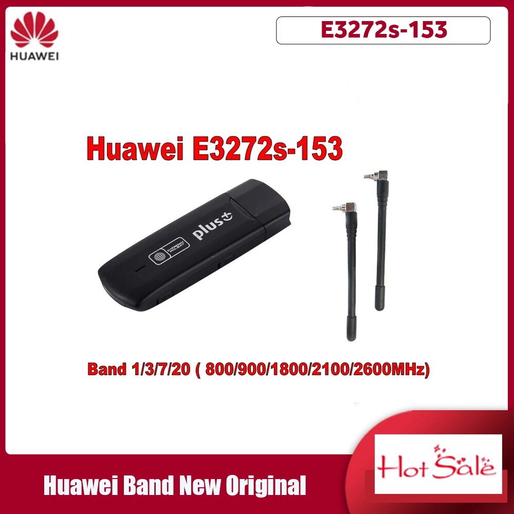 Débloqué Huawei E3272S-153 Plus Antennar 4G LTE 150Mbps Sans Fil Modem USB E3272 Hilink Modem 4G