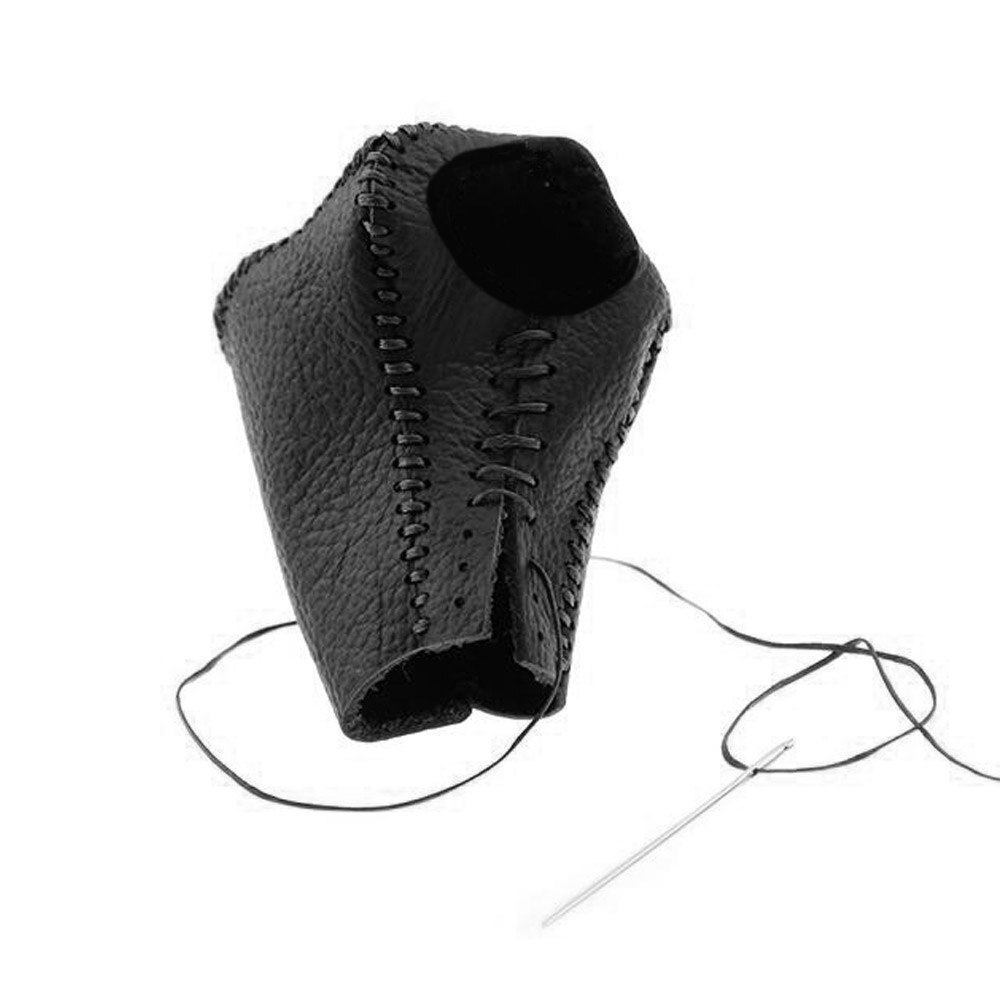 Cubierta de cuero de estilo de coche para Skoda Octavia 2007 perilla de cambio de marchas caja de collares de cambio de marchas: 2007-2013 balck