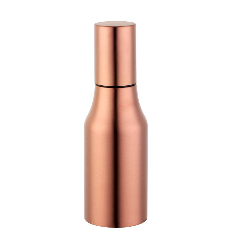 Aparelho para cozinha de aço inoxidável, à prova de vazamento, com tampa, pote, tempero, pote, vinagre, molho, garrafa, óleo à prova de poeira kit de dispensador de utensílios: Rose gold-1pc