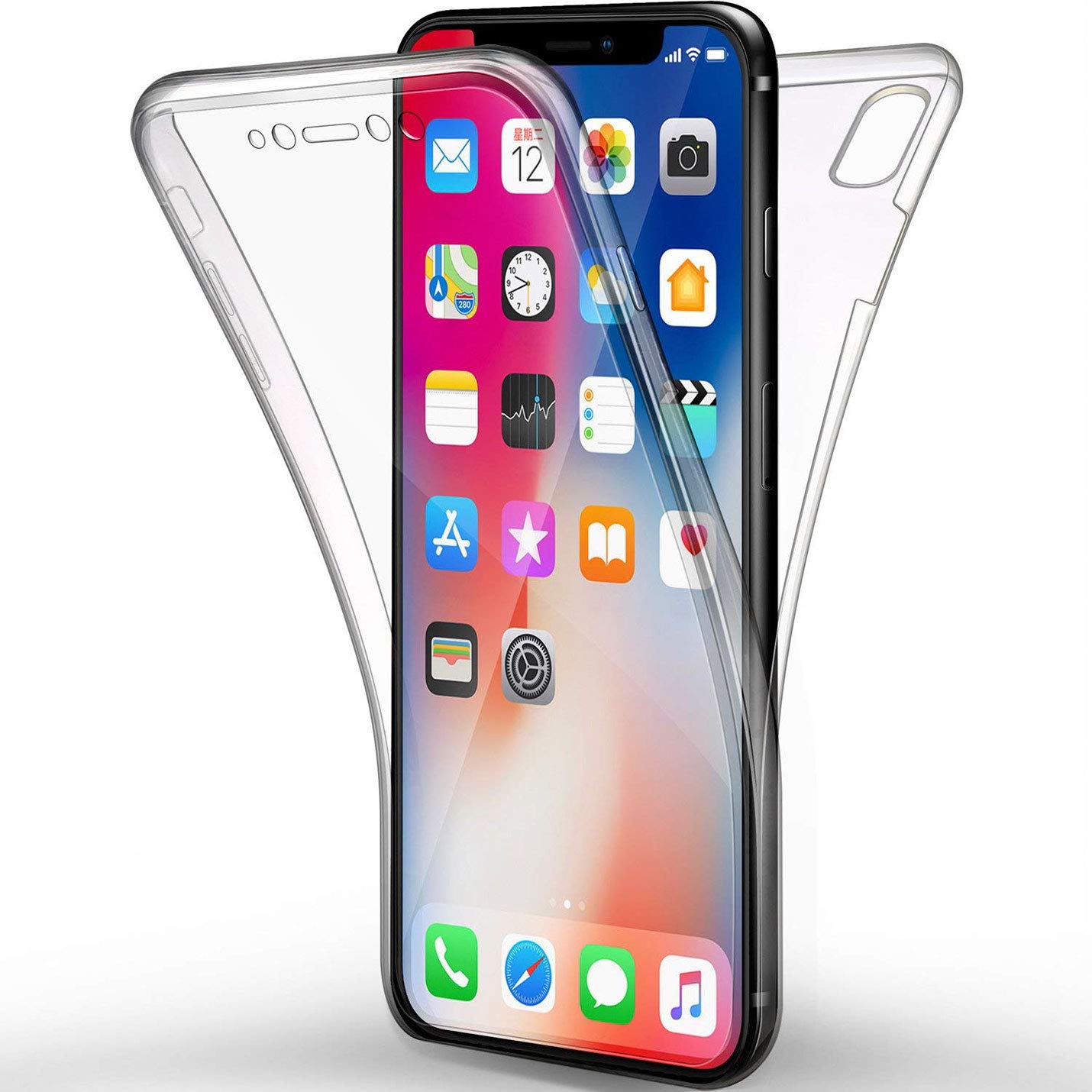 360 Full Body Protect wyczyść etui do iphone 7 8 6 6S Plus XR X iphone 11 Pro XS MAX 5 5S SE Dropproof miękkie silikonowe etui z tpu