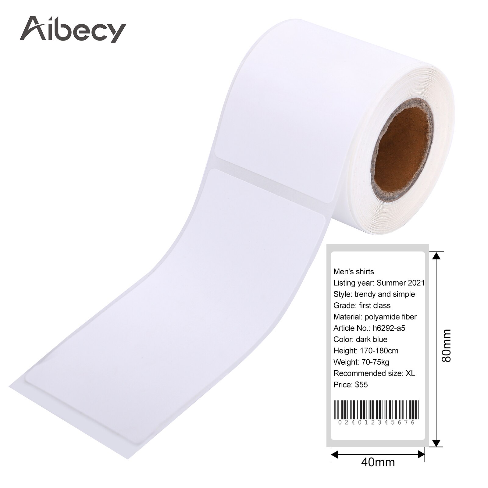 Label Printer Sticker Thermal Label Paper Self-Adhesive Printable Paper Roll Waterproof Oil-Proof Tear Resistant for DP23/DP30