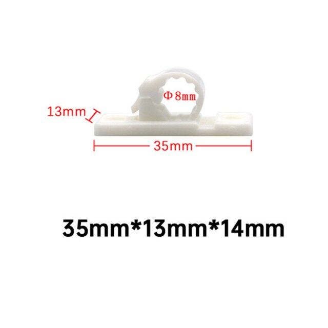 10 Pcs/set Sticky Wiring Fixing S Base Hook Wire Cable Gadget Clip Adhesive Wall Snap Type Fixed Cable Line Clip Clamp: White-S