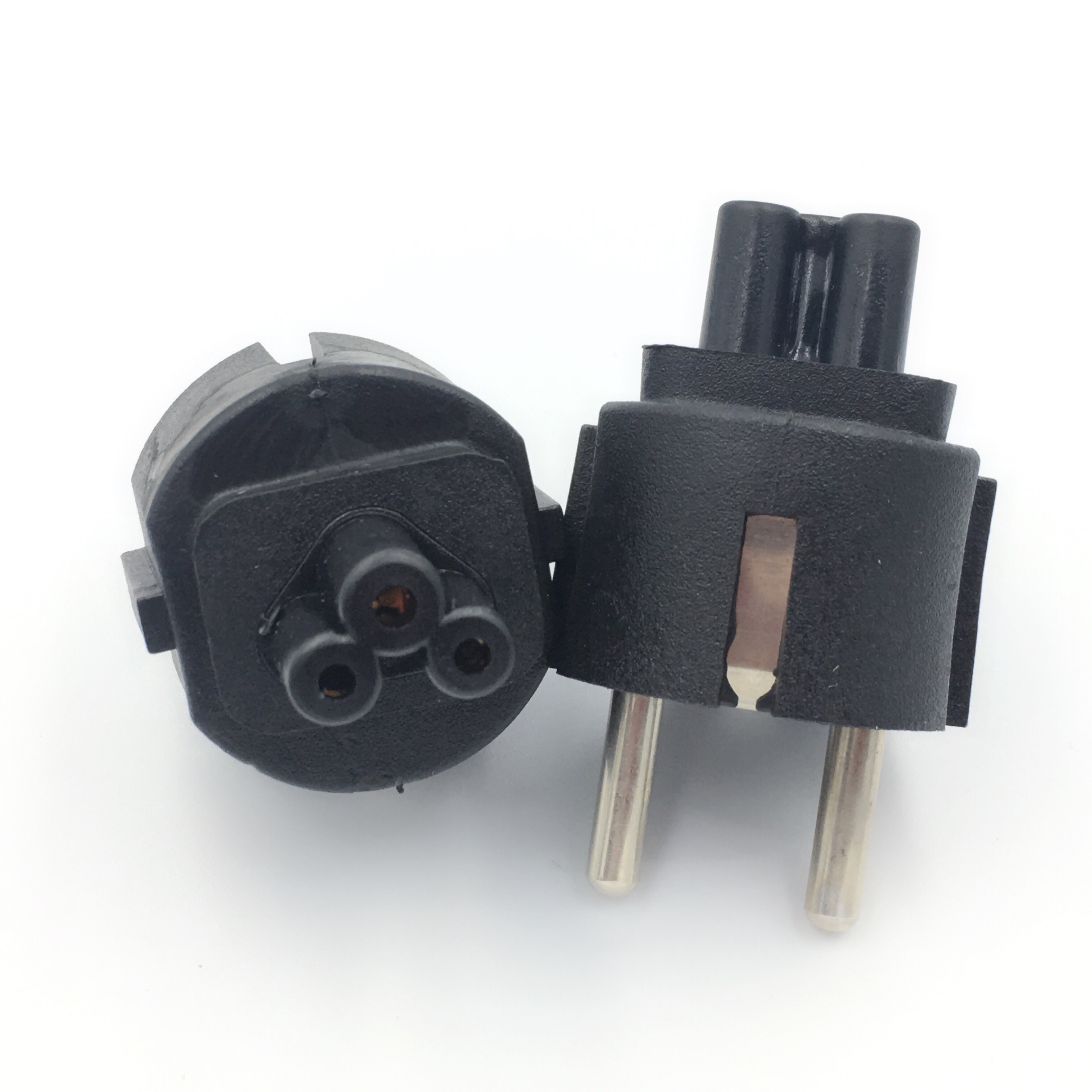EU CEE7 Power Kabel plug adapter EU PLug naar IEC320 C5 Clover Leaf adapter plug voor laptop charger, schuko plug desktop adapter