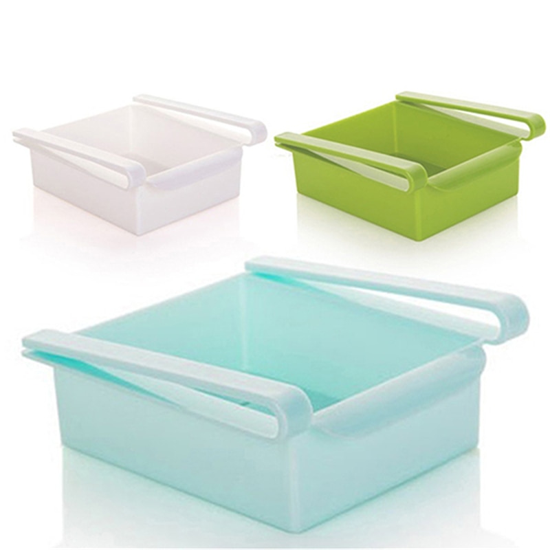 Kitchen Dishes Ware Fridge Tray Freezer Drawer Space Savers Cutlery Organizer Storage Rack Holder Refrigerator Slide Drawer