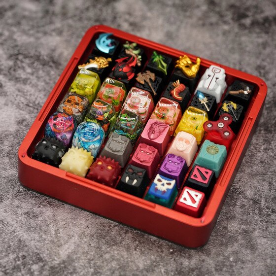 keyfirst aluminium alloy switch storage box Keycap display box Multi color options