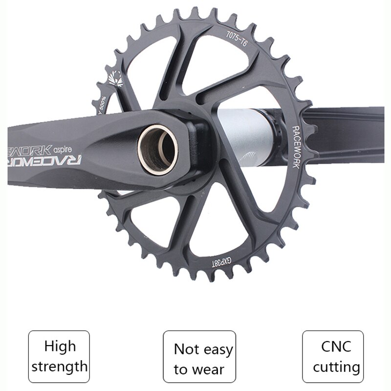 RACEWORK Crankset 170/175mm Mountain Bike Chainring 32/34/36/38T Narrow Wide MTB Bicycle Crank Set For SRAM GXP SHIMANO