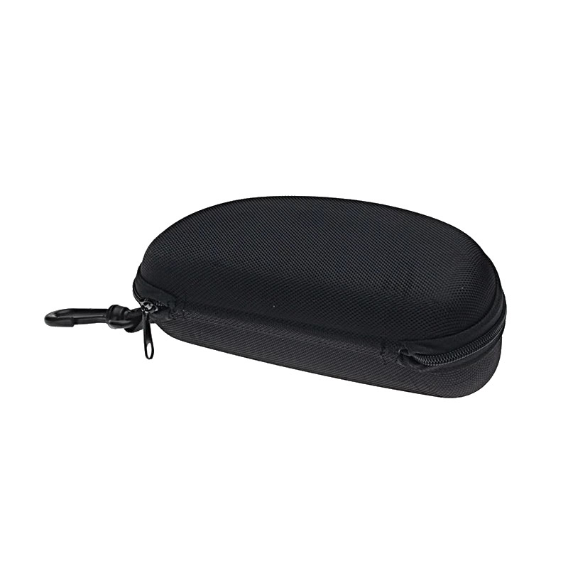 Portable EVA Glasses Case Carring Box With Bag Hook For Work Safety Goggles Sunglasses Protector: Black