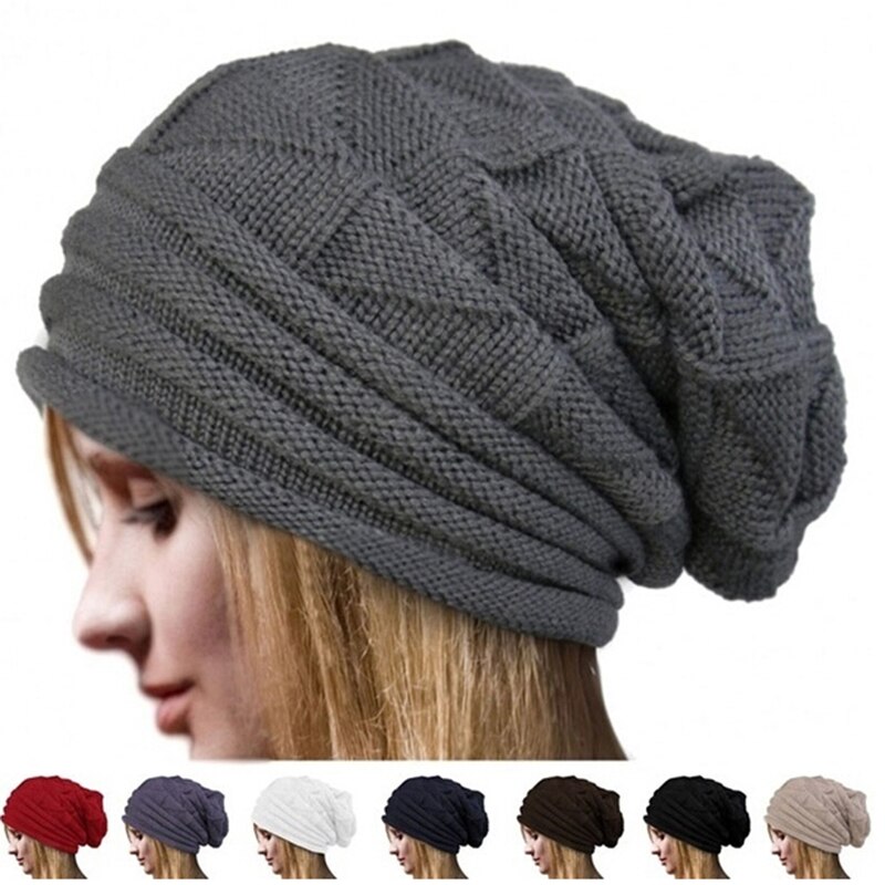 Efterår vinter cykelhuer hat unisex strikket skullies afslappet kasket ensfarvet unisex feminin gorro touca kasket