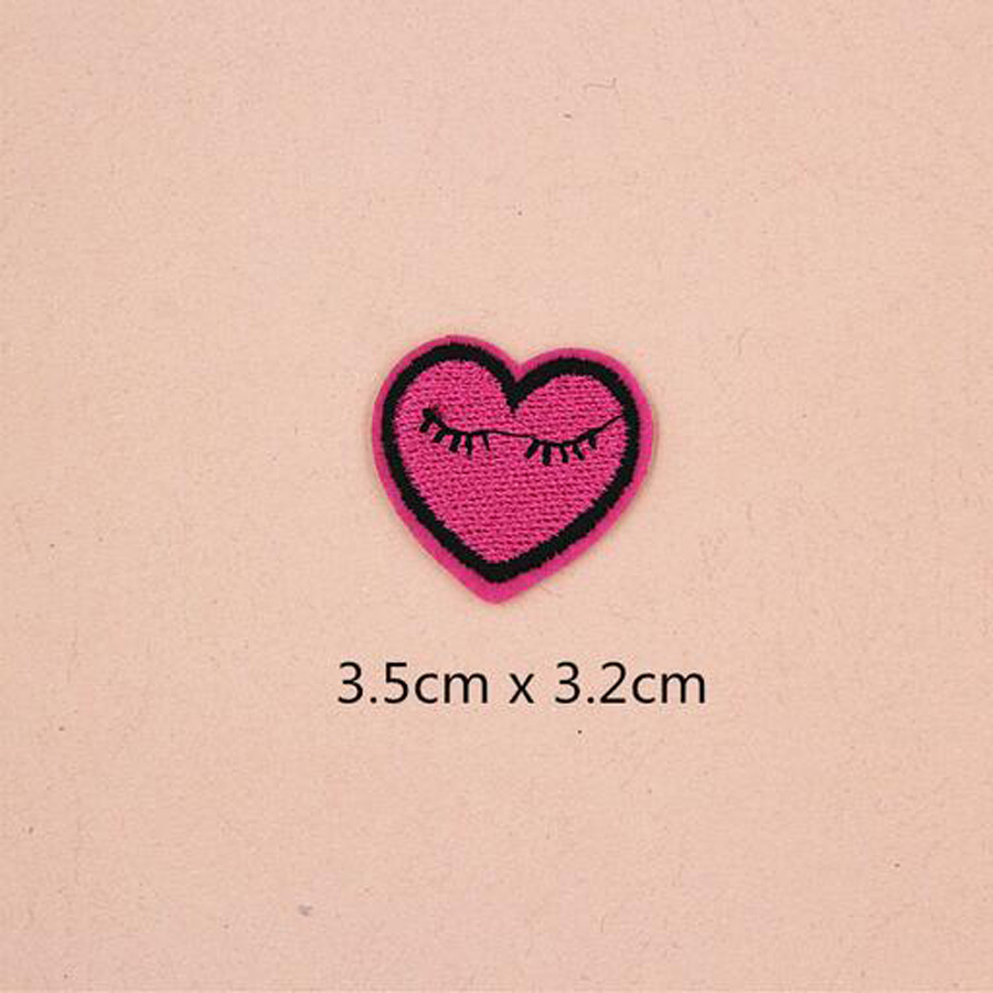 Regenboog Liefde Hart Patches Cap Schoen Ijzer Op Geborduurde Applicaties DIY Kleding Accessoires Patch Voor Kleding Stof Badges BU65: BU65N2 Red Heart