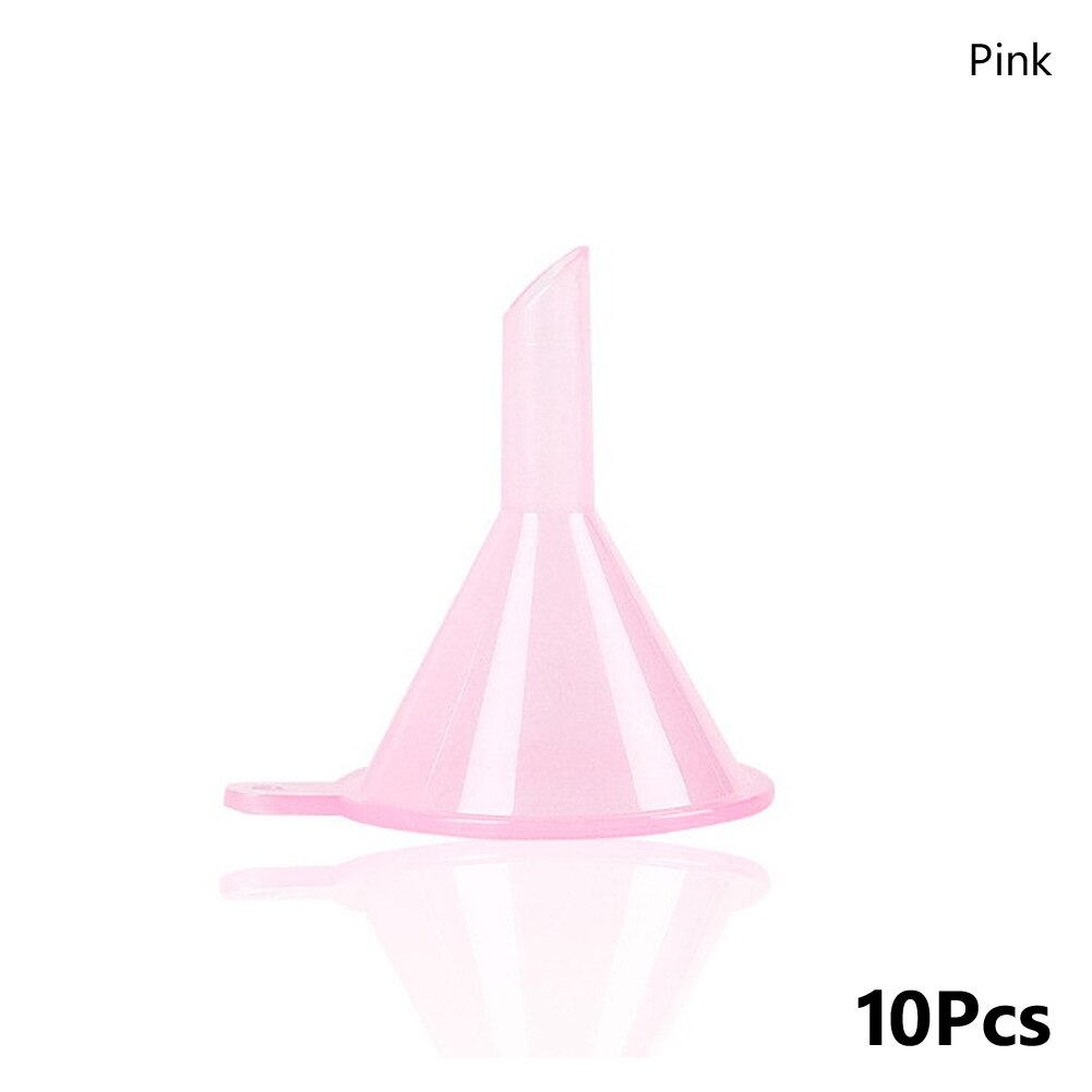 10-20Pcs Mini Funnels Small Plastic For Perfume Diffuser Bottle Mini Liquid For Narrow Fine Bottleneck Bottles Plastic Funnel: 10pcs Pink