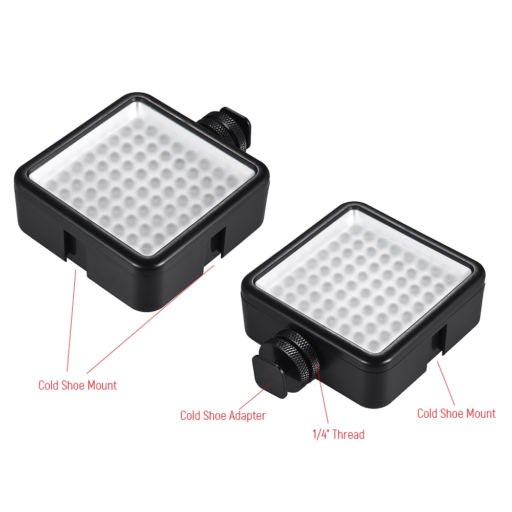 Andoer 64 Led Op Camera Video Light Portable Mini Foto Studio Light Voor Canon Nikon Sony Olympus Neewer Godox Licht