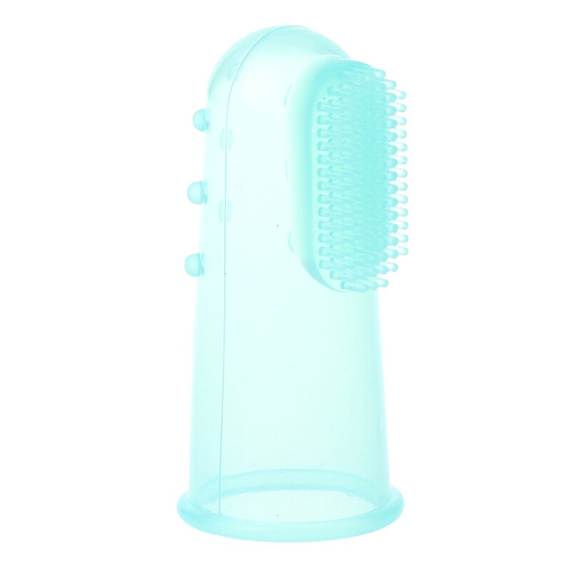 Cepillo de dientes de silicona Natural para mascotas, productos de cuidado de limpieza Dental suave para gatos y perros, juguetes suministros para mascotas de limpieza antimordida: TGN