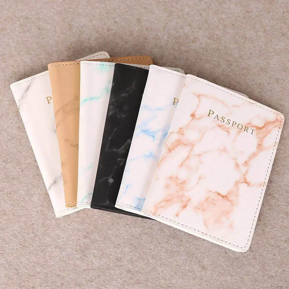 Frauen Männer Reisepass Abdeckung Pu Leder Marmor Stil Reise Ich würde Kreditkarte Reisepass Paket Geldbörse Taschen Beutel