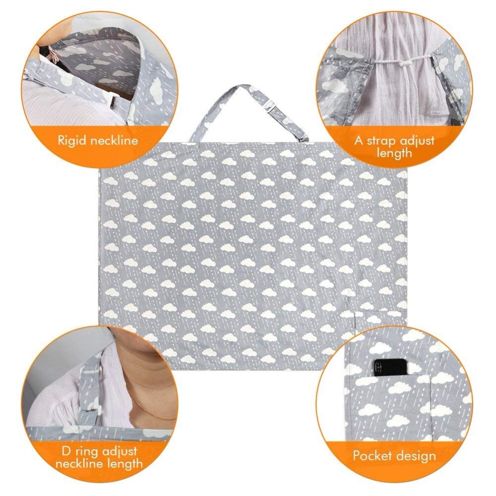 Multifunctionele borstvoedingshoes sjaal baby autostoel luifel hoes rekbare kinderwagen katoenen infinity sjaal voor baby