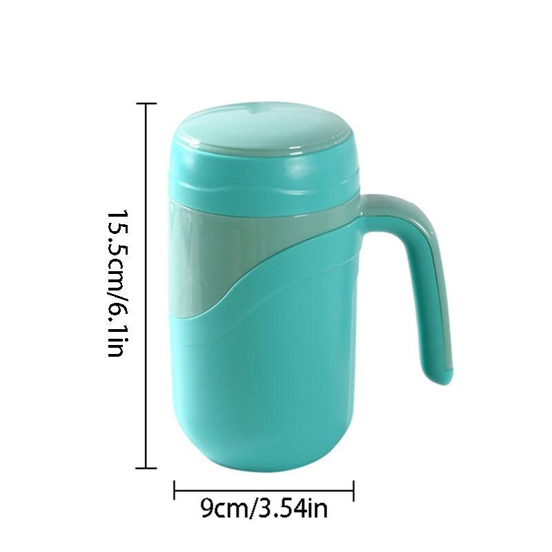 Termo de cerámica a prueba de fugas para uso en el hogar, taza de café aislante, para oficina, té, con mango, 380ml: Blue