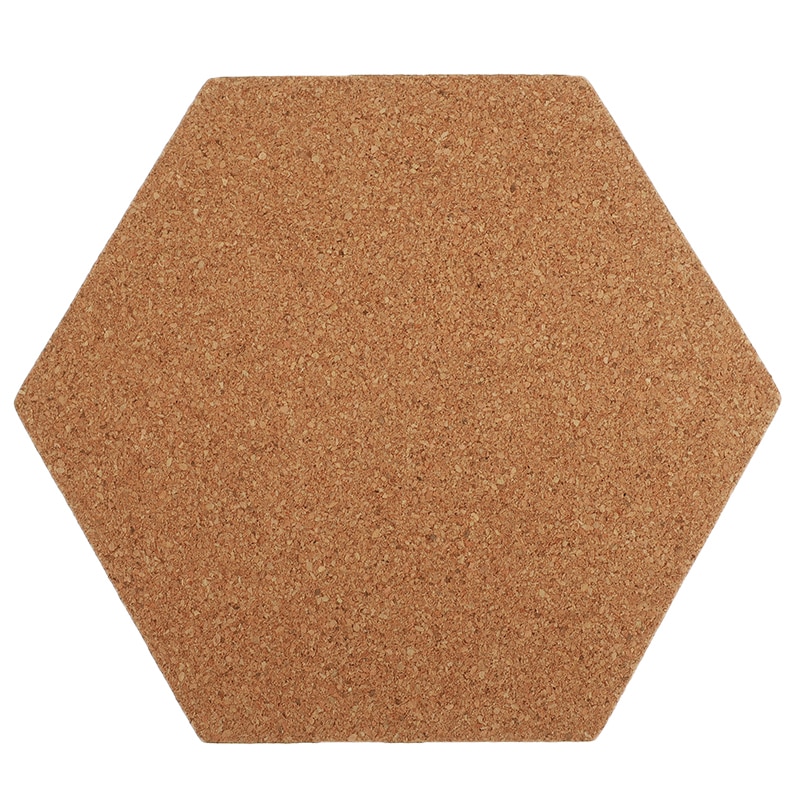 8/16/24 Pcs Ffice Thuis Hout Foto Achtergrond Hexagon Stickers Zelfklevende Kurk Boord Tegels Muur Tekening Bulletin boards
