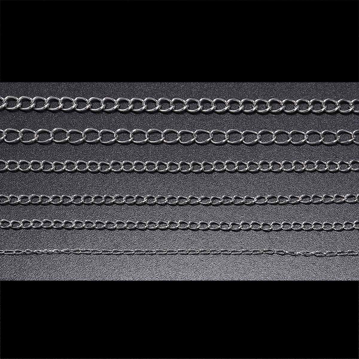 5M/Lot Stainless Steel Necklaces Chains 1.2 2.2 2.4 3.0 4.0mm Bulk Jewellery Chain For DIY Jewelry Making Findings Accessories