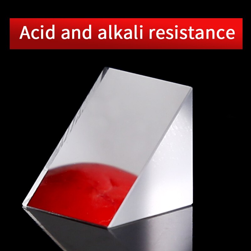 Optical glass triangular prism with reflecting film 10x10x10mm