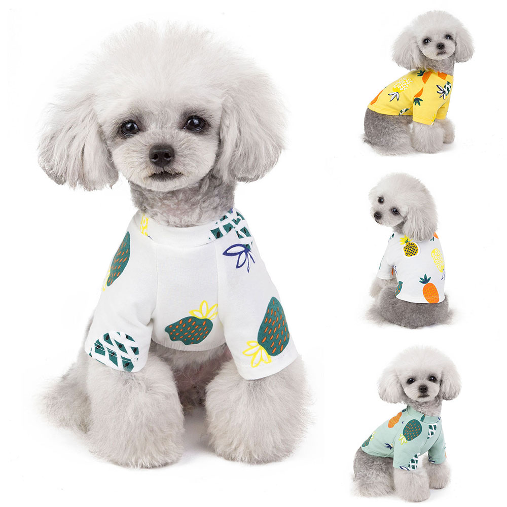 Huisdieren Hond Kleding Zomer Shirt Puppy Ananas Vest Kat T-shirt Voor Grote Kleine Honden Chihuahua Teddy S-XXL 29