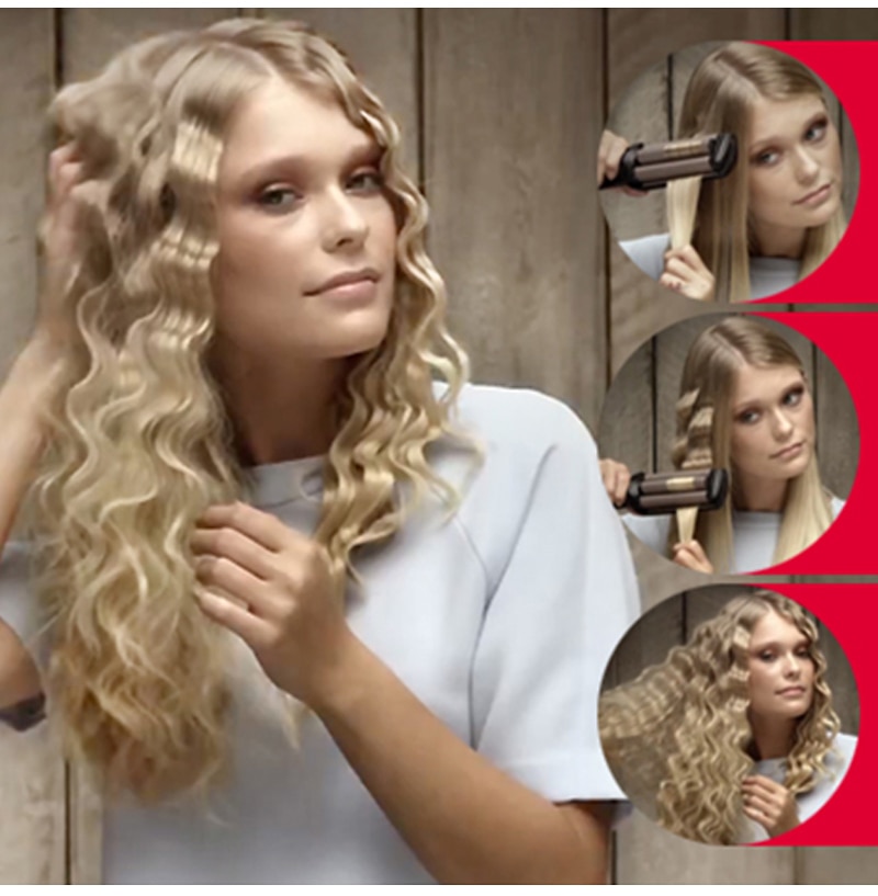 Wave hair styler 3 tønder big wave krøllejern hårkrøllere krøllejern fluffy waver salon stylingværktøjer