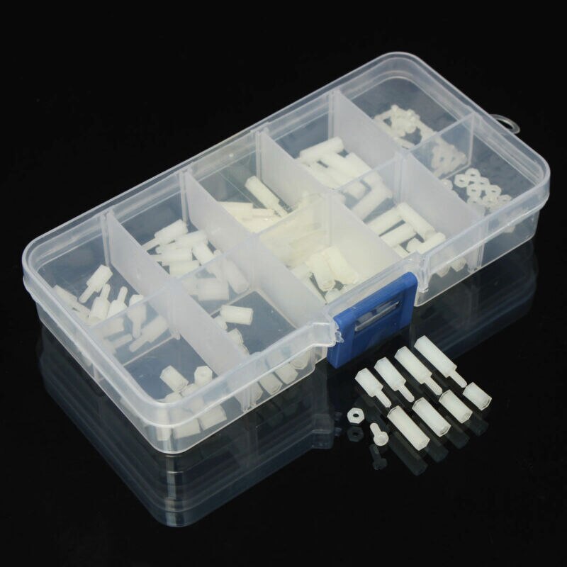 M2 Nylon Hex Spacers Moer Assortiment Kit Stand Off Plastic Accessoires Set