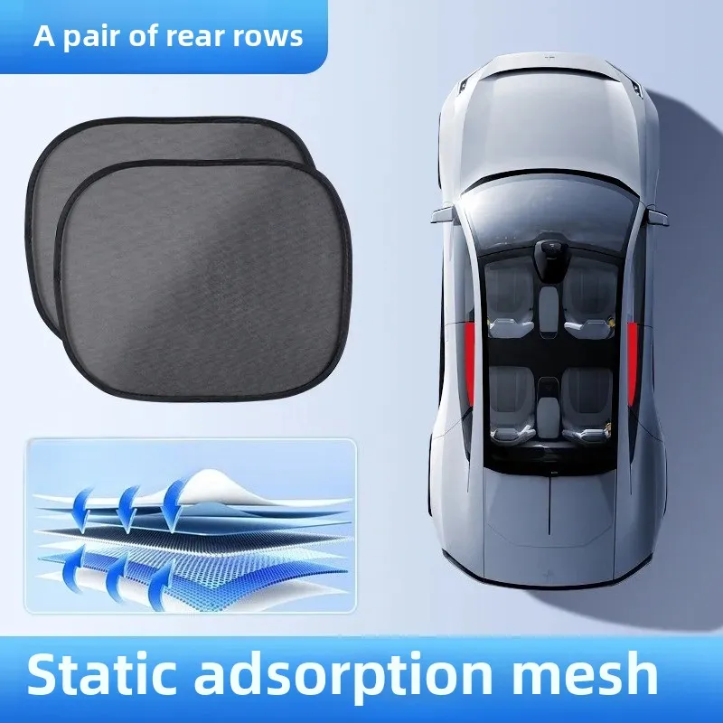 Auton aurinkosuoja uv-suoja auton verho auton ikkunan aurinkosuoja takaikkuna mesh aurinkosuoja kesäsuoja ikkunakalvo: Valkoinen