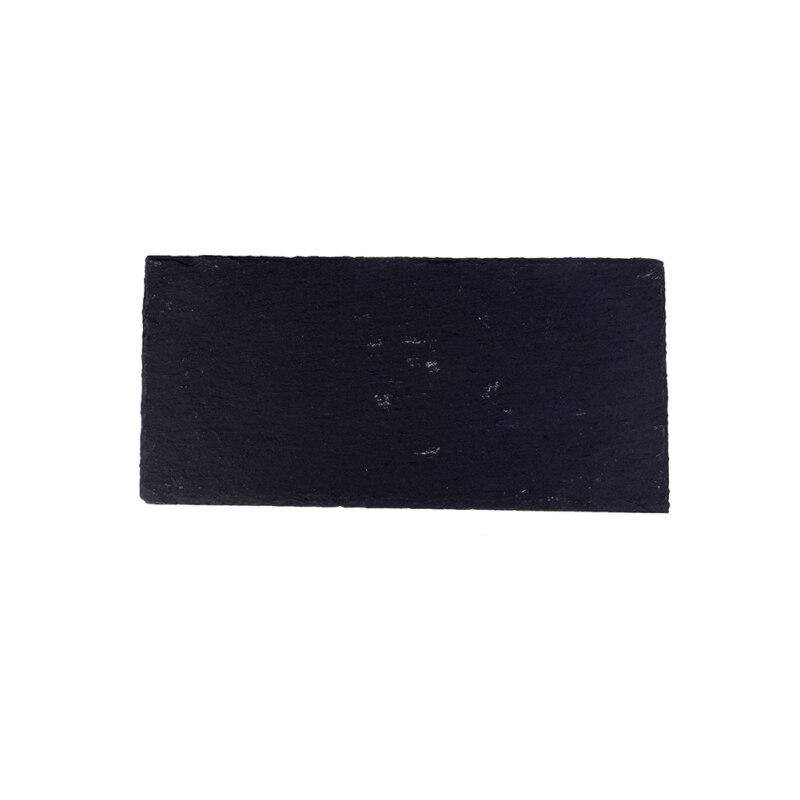 Slate Stone Coasters Rectangle Black Serving Plate For Cake Bar Kitchen Natural Edge Stone Drink Coaster