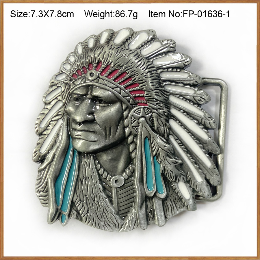 BuckleClub retro zwart geëmailleerde zinklegering gesp FP-03137 tinnen afwerking voor 4 cm breedte riem: Antique Zinc