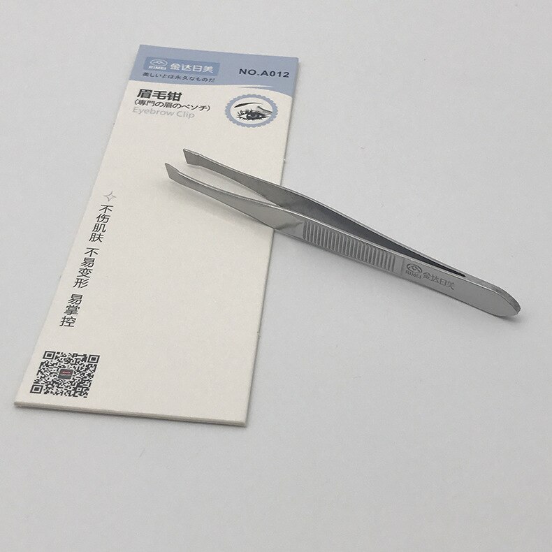 Eyebrow Tweezer Hair Beauty Slanted Puller Stainless Steel Eye Brow Clips Makeup Tool
