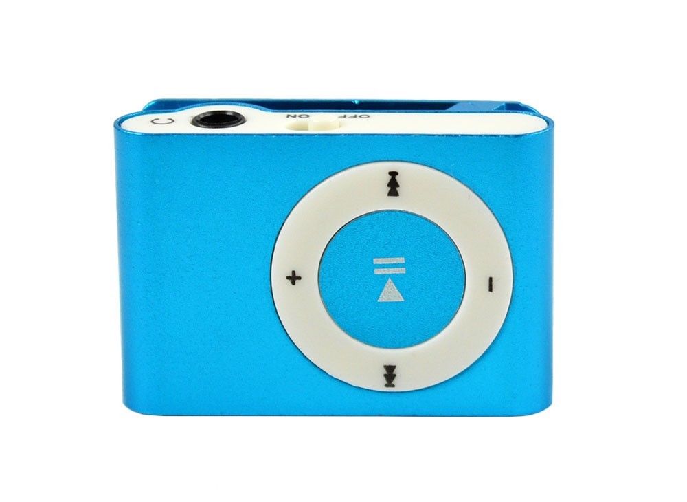 Clip MP3 Speler Mini Tf/Sd Slot Usb Muziekspeler Metalen Waterdichte Sport Walkman Lettore Draagbare MP3 Micro: Blauw