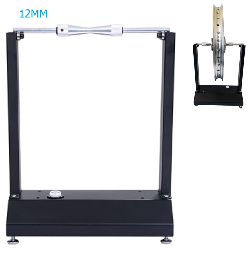 Motorcycle tire balancing frame universal manual tire static balancer instrument tire straightener maintenance tools: Brown