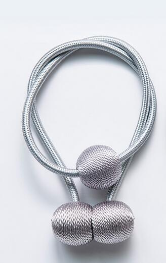 Magnetiska gardinbindningar klämmor legering stickmönster slipsspännen klämmor gardinbindningsring baksidor med kulmagnet: Ljusgrå