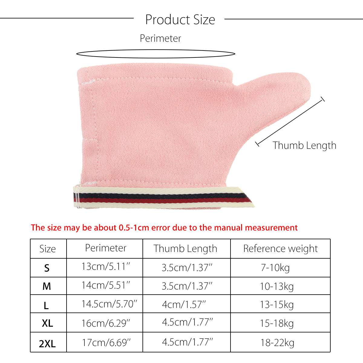 Smokker hansker mater barn baby pekefinger 1 par sea-island fiber tommelen sugende stopp fingerbeskyttelse beskytter baby barn rosa
