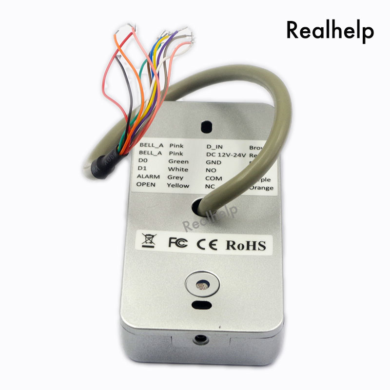 All Metal Stainless Steel Card Reader IP68 Waterproof Outdoor 2000Users WG Input And Output Secure RF Access Control Keyboard