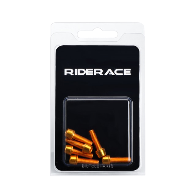 Fahrrad lenker schrauben m5 18mm 6 teile/satz titan plattiert bunt edelstahl für mtb road bike stiel riser schrauben schrauben: Gold