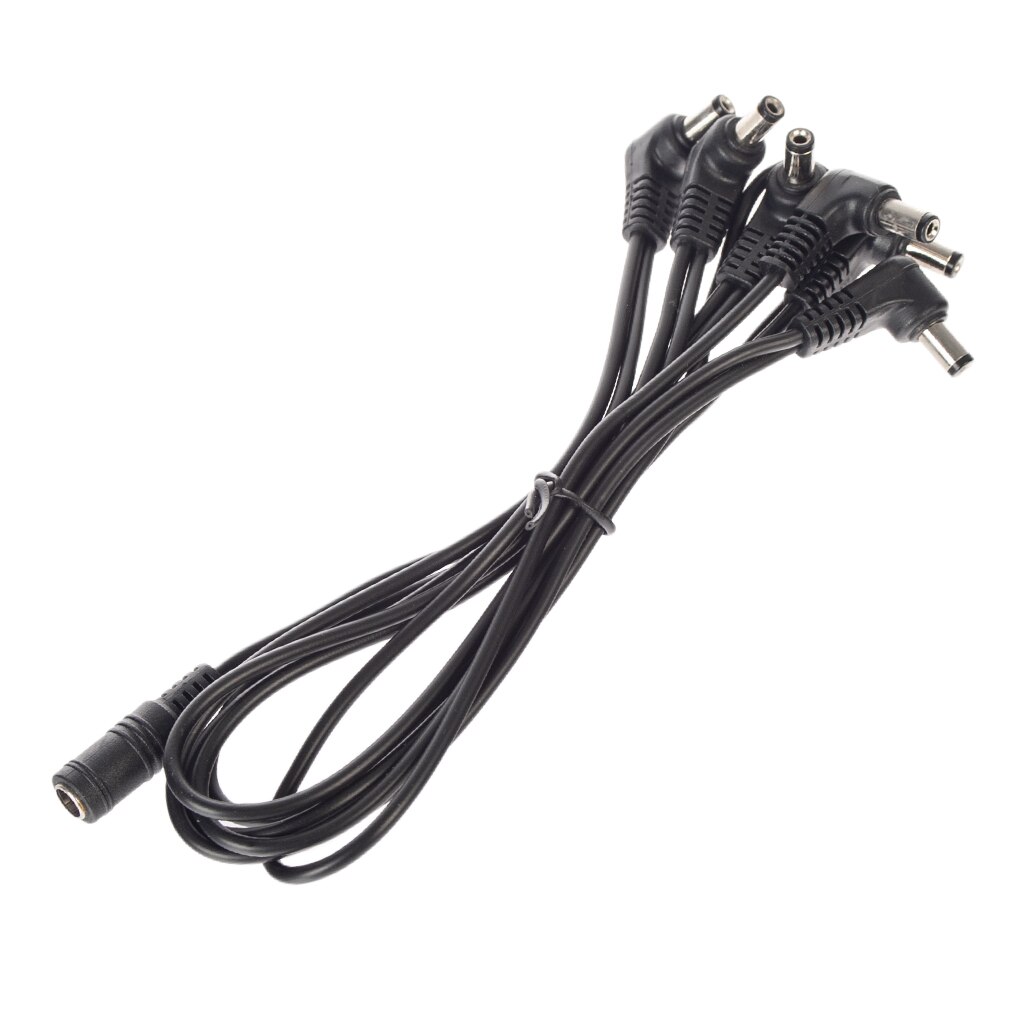 Daisy Chain 1 to 3 6 8 11 Ways For Guitar Effects Pedal Multi-Plug Cable- Right Angle Power Supply Cable for 9V DC Adapter Plug: 1 To 6