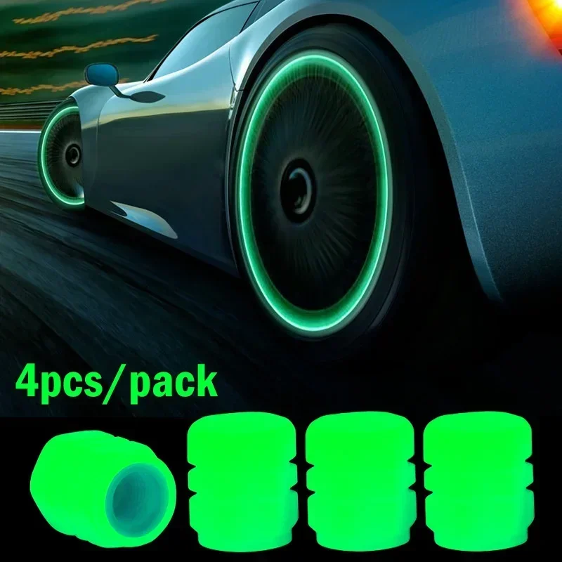 Auto Leuchtende Reifen Ventil Kappen Fluoreszierende Nacht Leuchtende Motorrad Fahrrad Rad Reifen Hub Ventile Stengel Deckel Dekor: dunkel Grau