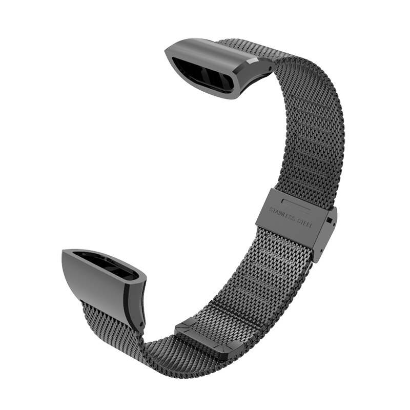 Watch strap bracelet for Huawei band 3 metal wrist strap smart wristbands for Huawei band 3 pro strap replacement pulsera: Black Milanese