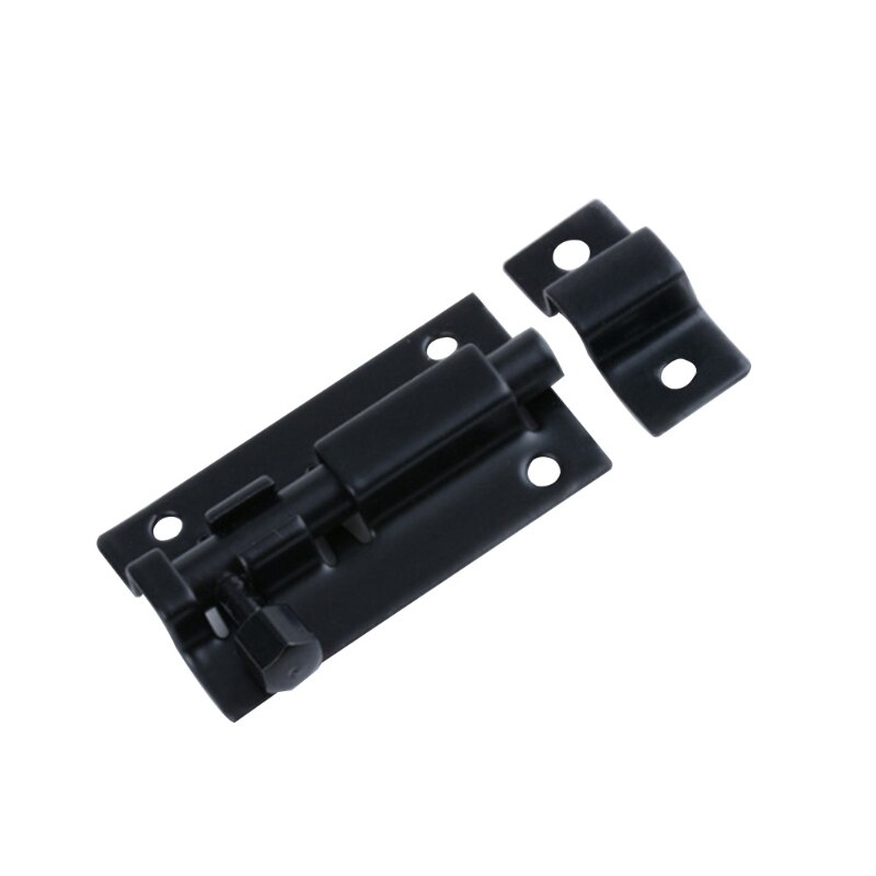 Thickened Sliding Bolt Door Lock Stainless Steel Slide Latch Lock Safety Door Barrel Bolt Privacy Latch Easy to Install: 4 inch / Black