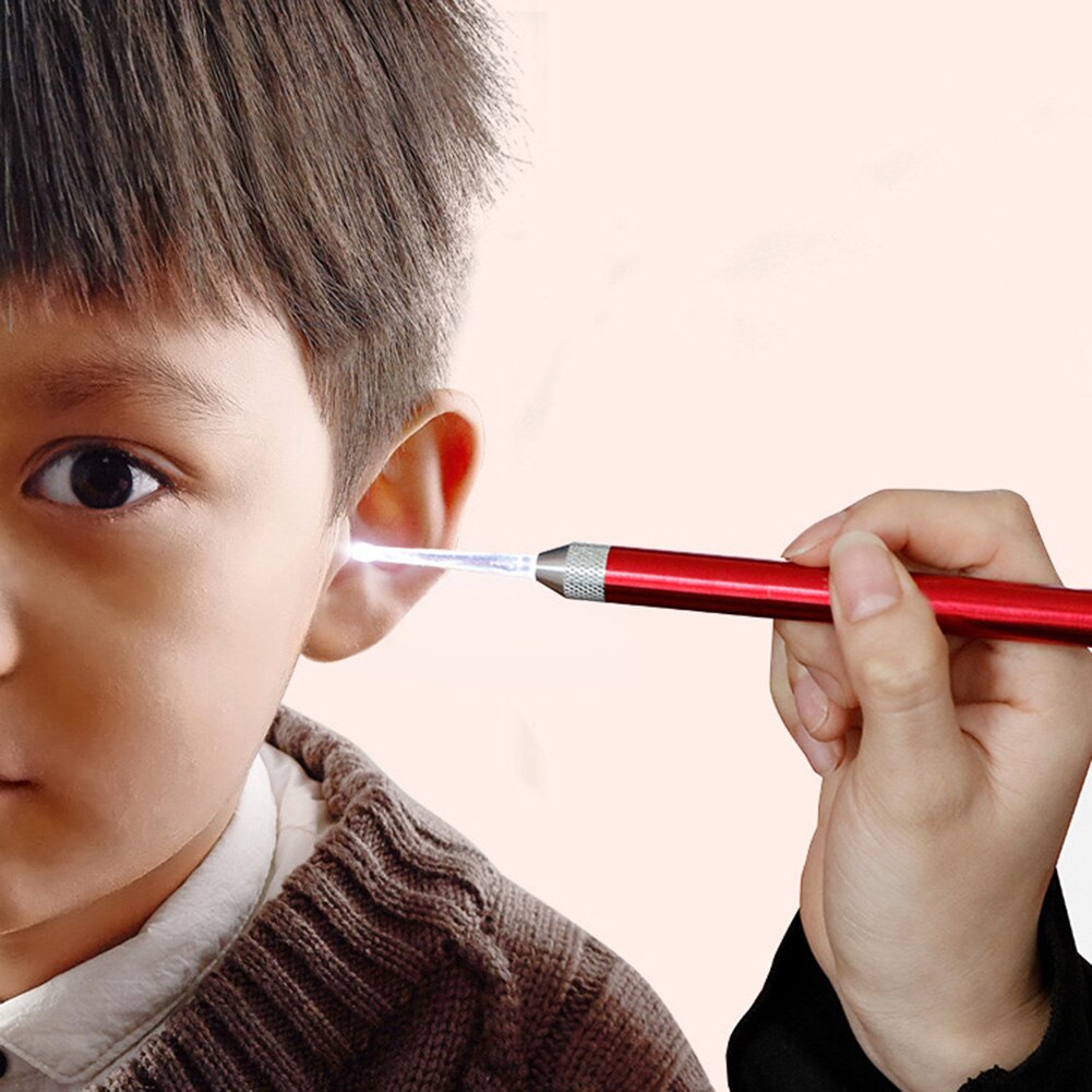 3 Stks/set Kid Led Oor Pick Set Rvs Led Zaklamp Kinderen Volwassen Oorsmeer Remover Lepel Cleaner Veilig Drie Verschillende