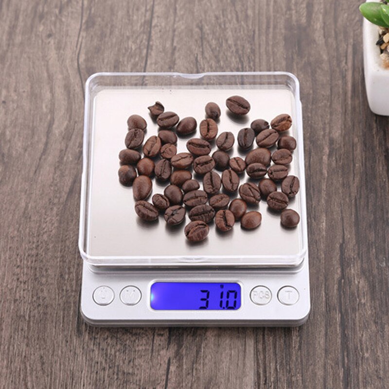 1Kgx0.1g Digital Kitchen Scale Mini Pocket Electronic Gram Balance Weight Stainless Steel Precision Jewelry Gold Food Scales