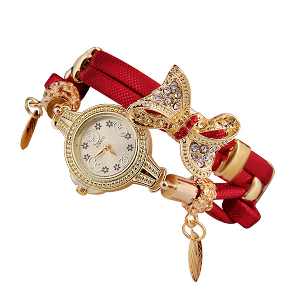 Vrouw Horloges Horloges Vlinder Retro Strass Armband Horloges Vrouwen Mooie Bruiloft Quartz Horloges Relogio Feminino # CN20: F