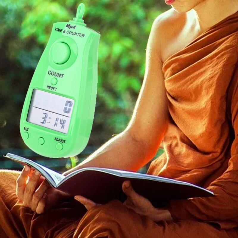 Portable 5-digit Digital Electronic Counter with Clock Calendar and Lanyard R9JC